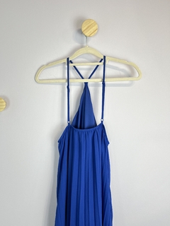 Vestido Plissado Azul Shein P na internet