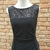 vestido longo preto com paetes - tam g - r&m richards - comprar online