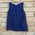 blusa azul marinho com renda na lateral - tam 8 - zara