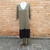 vestido longo verde militar e preto - tam gg - mayah