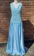 Vestido longo com renda azul claro - Tam 48 - DRESS