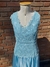 Vestido longo com renda azul claro - Tam 48 - DRESS - comprar online