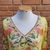 Blusa bata amarelo floral manga longa - tam p - farm na internet