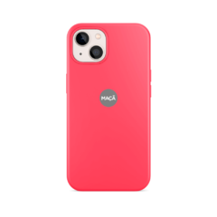IPHONE 14 - CAPA SILICONE - CORAL NEON