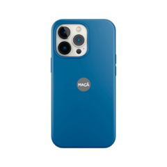 IPHONE 15 PRO - CAPA SILICONE - AZUL JEANS