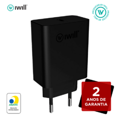 CARREGADOR USB-C 20W - PRETO - IWILL