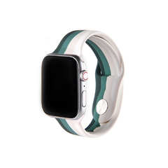 PULSEIRA APPLE WATCH 42/44MM - SILICONE 4 CORES VERDE