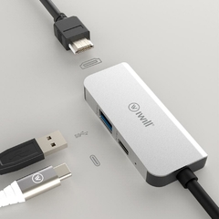 HUB USB-C MINI 3 EM 1 - IWILL - comprar online