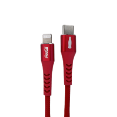 CABO IPHONE/IPAD MFI USB-C ELITE COKE - VERMELHO - IWILL - Playfix.com.br
