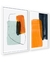 Kit Quadro Abstrato Laranja - comprar online