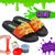 Slide Infantil Masculino - Slime - Preto/Laranja