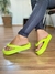 Chinelo Feminino Adulto - Tranças Plataforma de EVA - Verde Neon