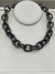 Choker de Semijoia Elos Médio em Ródio Negro