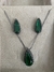 Conjunto de Semijoia Zircônia Gota Verde Alongada Cravejada - comprar online