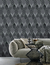 papel tapiz Deluxe 41006-40, negro con gris
