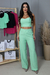 CROPPED ALFAIATARIA LAURA - VERDE - comprar online