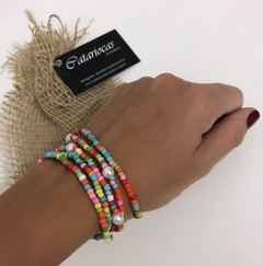 Colar/Pulseira Miçangas Coloridas na internet