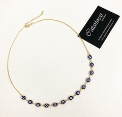 Choker olhinhos gregos Blue