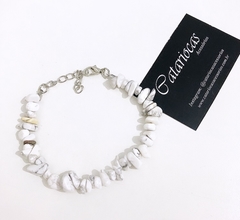 Pulseira Cascalho Howlita Branca - comprar online