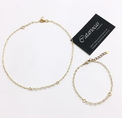 Conjunto Gold Cristais - comprar online