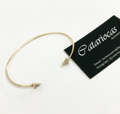 Bracelete Dourado Triângulos com Cristais - comprar online