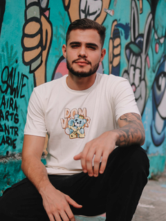 Camisa Long - bear off white na internet