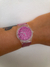 Reloj fucsia plastic glittler