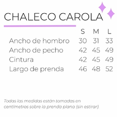 CHALECO SASTRERO CAROLA - tienda online