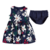 Vestido infantil Bebê evasê floral azul - Carter's- 2 peças