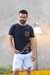 camiseta unissex, cem por cento algodão, estampa em alto relevo, camiseta azul escuro, camiseta com bolso