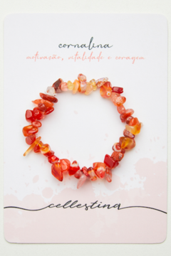 Pulseira em cascalho Cornalina - comprar online