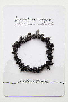 Pulseira em cascalho Turmalina Negra - comprar online