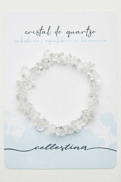 Pulseira em cascalho Cristal de Quartzo - comprar online