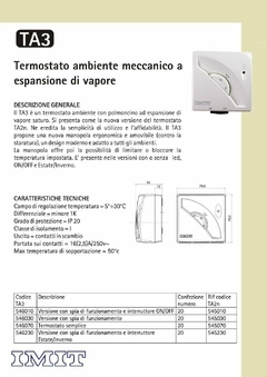 Termostato Imit - TA3 - comprar online