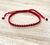 Pulsera Hilo Doble Bolitas Roja