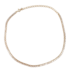 Choker Riviera 3mm Banhado Ouro 18k