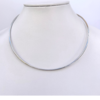 Choker Aro Slim Banhado Rodio Branco