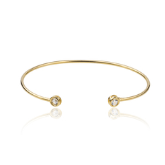 Bracelete Pontas Zirconias Banhado a Ouro 18k