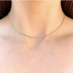 Choker Rabo Rato Banhado ouro 18k