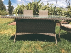 MESA SIMIL RATTAN BEIGE IMPORTADA