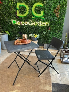 Mesa plegable Niky + 2 sillas plegables - Deco Garden 