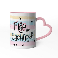 Caneca Mãe de Cachorro com Foto - Alça de Coração - Mai Personalizados