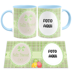 Caneca Feliz Páscoa com Foto Opção 3