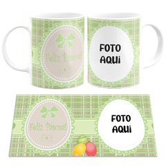 Caneca Feliz Páscoa com Foto Opção 3