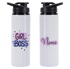 Garrafa Squeeze Girl Boss com Nome 750 ML