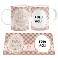 Caneca Feliz Páscoa com Foto Opção 4