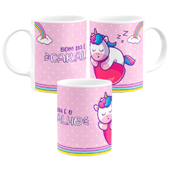 Caneca Unicórnio Malcriado - Bom dia é o Caralho - comprar online