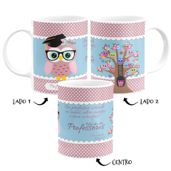 Caneca Professora Coruja com Nome - Árvore de Corujinhas