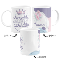 Caneca Lute Pelo que Acredita com Nome - comprar online