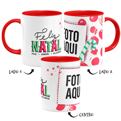 Imagem do Caneca Feliz Natal - Paz, Amor e Alegria - Com Foto